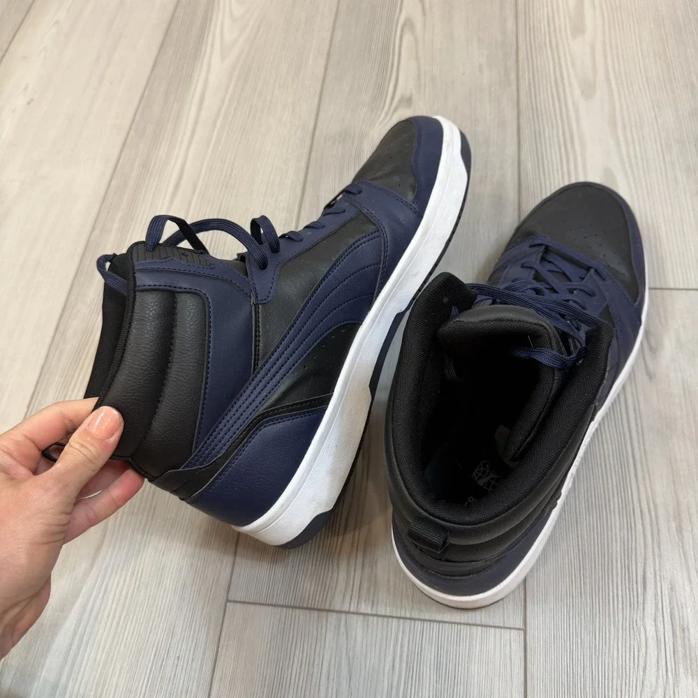 PUMA‎ Men's Size 14 Sneakers REBOUND V6 392326 Navy Black White